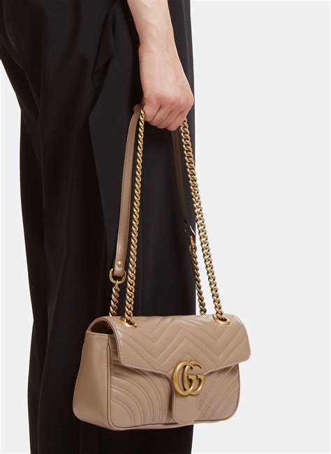 gucci marmont small taupe|GG Marmont mini shoulder bag in taupe leather .